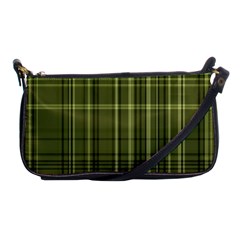 Green Madras Plaid Shoulder Clutch Bag by SpinnyChairDesigns