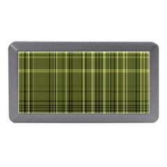 Green Madras Plaid Memory Card Reader (mini) by SpinnyChairDesigns