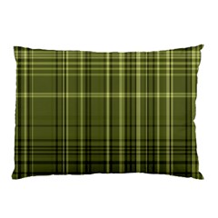 Green Madras Plaid Pillow Case (two Sides) by SpinnyChairDesigns