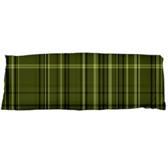 Green Madras Plaid Body Pillow Case (dakimakura) by SpinnyChairDesigns