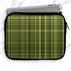 Green Madras Plaid Apple Ipad 2/3/4 Zipper Cases by SpinnyChairDesigns