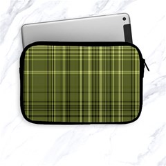 Green Madras Plaid Apple Ipad Mini Zipper Cases by SpinnyChairDesigns