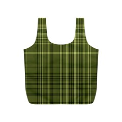 Green Madras Plaid Full Print Recycle Bag (s) by SpinnyChairDesigns