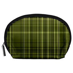 Green Madras Plaid Accessory Pouch (large) by SpinnyChairDesigns