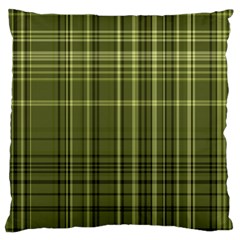 Green Madras Plaid Standard Flano Cushion Case (one Side) by SpinnyChairDesigns