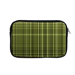 Green Madras Plaid Apple Macbook Pro 13  Zipper Case by SpinnyChairDesigns