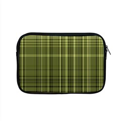 Green Madras Plaid Apple Macbook Pro 15  Zipper Case by SpinnyChairDesigns