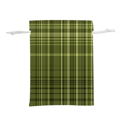 Green Madras Plaid Lightweight Drawstring Pouch (s) by SpinnyChairDesigns