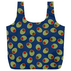 Green Olives With Pimentos Full Print Recycle Bag (xl) by SpinnyChairDesigns