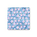 Watercolor Violets Square Magnet Front