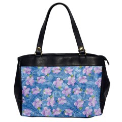 Watercolor Violets Oversize Office Handbag by SpinnyChairDesigns