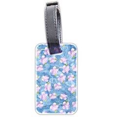 Watercolor Violets Luggage Tag (two Sides) by SpinnyChairDesigns