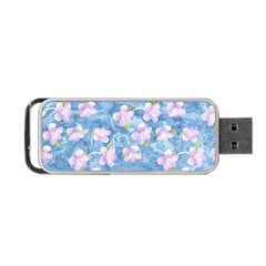 Watercolor Violets Portable Usb Flash (one Side) by SpinnyChairDesigns