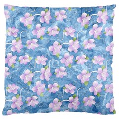 Watercolor Violets Standard Flano Cushion Case (one Side) by SpinnyChairDesigns