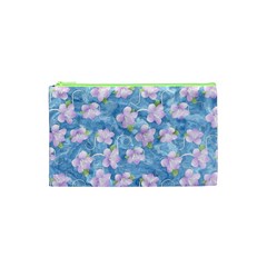 Watercolor Violets Cosmetic Bag (xs) by SpinnyChairDesigns