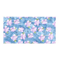 Watercolor Violets Satin Wrap by SpinnyChairDesigns