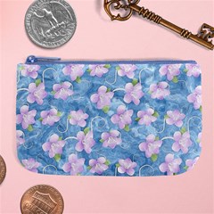 Watercolor Violets Large Coin Purse by SpinnyChairDesigns