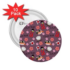 Japan Girls 2 25  Buttons (10 Pack) 