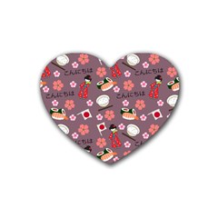 Japan Girls Rubber Coaster (heart) 