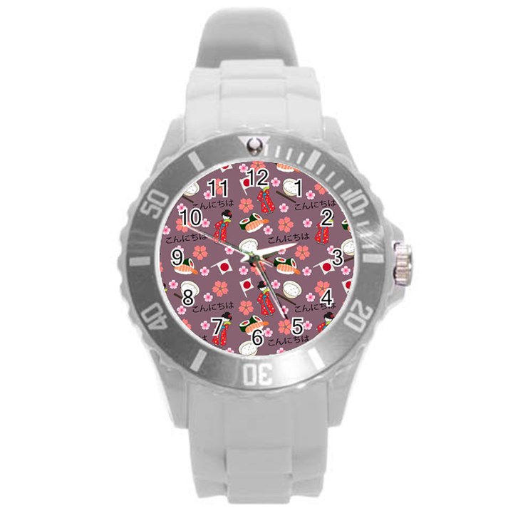 Japan Girls Round Plastic Sport Watch (L)