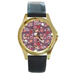 Japan Girls Round Gold Metal Watch Front