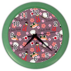 Japan Girls Color Wall Clock by kiroiharu