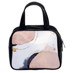 Pink And Blue Marble Classic Handbag (two Sides)