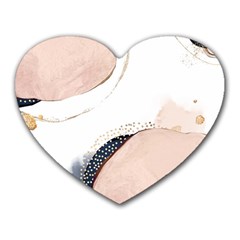 Pink And Blue Marble Heart Mousepads