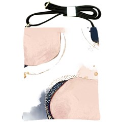 Pink And Blue Marble Shoulder Sling Bag