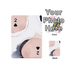 Pink and Blue Marble Playing Cards 54 Designs (Mini) Front - Spade2