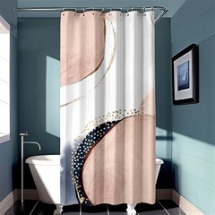 Pink And Blue Marble Shower Curtain 36  X 72  (stall)  by kiroiharu