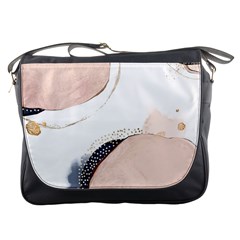 Pink And Blue Marble Messenger Bag