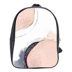 Pink And Blue Marble School Bag (xl) by kiroiharu