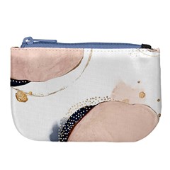 Pink And Blue Marble Large Coin Purse by kiroiharu