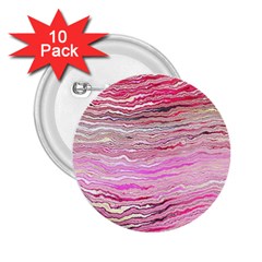 Pink Abstract Stripes 2 25  Buttons (10 Pack)  by SpinnyChairDesigns