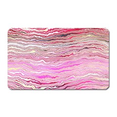 Pink Abstract Stripes Magnet (rectangular) by SpinnyChairDesigns