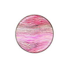 Pink Abstract Stripes Hat Clip Ball Marker by SpinnyChairDesigns