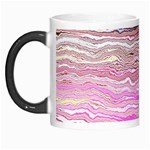 Pink Abstract Stripes Morph Mugs Left