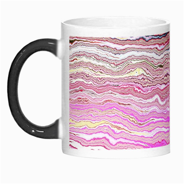 Pink Abstract Stripes Morph Mugs