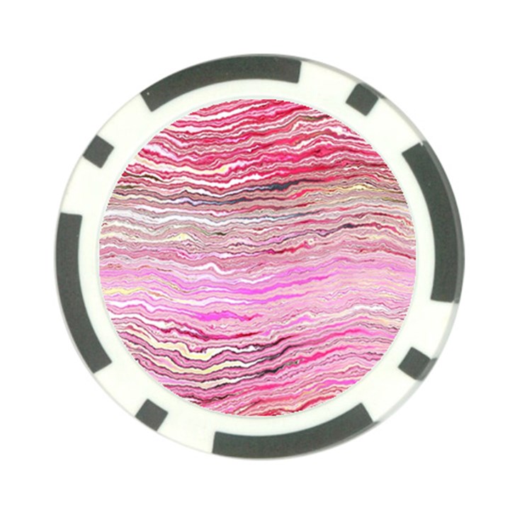 Pink Abstract Stripes Poker Chip Card Guard (10 pack)