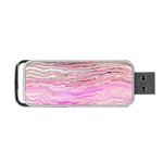 Pink Abstract Stripes Portable USB Flash (Two Sides) Front