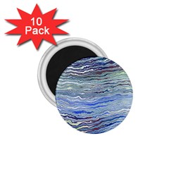 Blue Abstract Stripes 1 75  Magnets (10 Pack)  by SpinnyChairDesigns