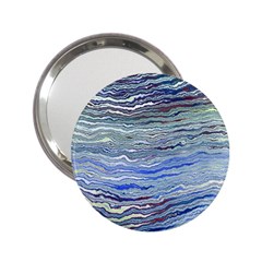 Blue Abstract Stripes 2 25  Handbag Mirrors by SpinnyChairDesigns