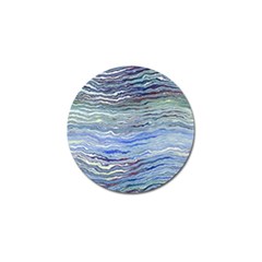 Blue Abstract Stripes Golf Ball Marker by SpinnyChairDesigns