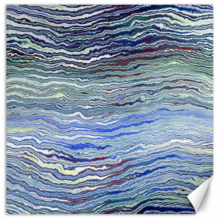 Blue Abstract Stripes Canvas 20  x 20 