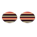 Seventies Stripes Cufflinks (Oval) Front(Pair)