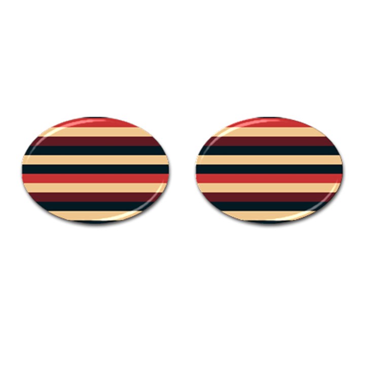 Seventies Stripes Cufflinks (Oval)