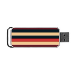 Seventies Stripes Portable Usb Flash (one Side) by tmsartbazaar