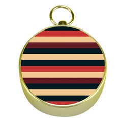 Seventies Stripes Gold Compasses by tmsartbazaar