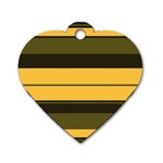 Vintage Yellow Dog Tag Heart (Two Sides) Front